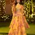 Digital Print Shiney Satin SemiStitched Lehenga Choli With Unstitched Blouse and Orgenza Dupatta