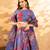 Digital Print Shiney Satin SemiStitched Lehenga Choli With Unstitched Blouse and Orgenza Dupatta