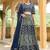 Blue Pure Cotton Ajrakh Printed Tiered Lehenga Choli Set