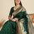 Dark Green Kanjivaram silk blend Two-Tone Zari Weaving Saree 