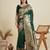 Dark Green Kanjivaram silk blend Two-Tone Zari Weaving Saree 