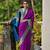 Dark Plum Kanjivaram silk blend Two-Tone Zari Weaving Saree 