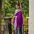 Dark Plum Kanjivaram silk blend Two-Tone Zari Weaving Saree 