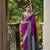 Dark Plum Kanjivaram silk blend Two-Tone Zari Weaving Saree 
