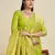 Pear Kanjivaram silk blend Two-Tone Zari Weaving Saree 