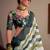 Green muslin leheriya printed cotton saree