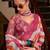 pink muslin leheriya printed cotton saree