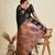 Black Paithani silk blend Zari Weaving Saree 
