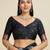 Black Paithani silk blend Zari Weaving Saree 
