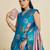 Blue Paithani silk blend Zari Weaving Saree 