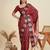 Brown Paithani silk blend Zari Weaving Saree 