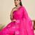 Hot Pink Paithani silk blend Zari Weaving Saree 