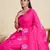 Hot Pink Paithani silk blend Zari Weaving Saree 