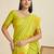 Pear Paithani silk blend Zari Weaving Saree 