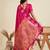 Rani Pink Paithani silk blend Zari Weaving Saree 