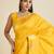 Yellow Paithani silk blend Zari Weaving Saree 