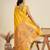 Yellow Paithani silk blend Zari Weaving Saree 