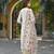 Women off white silk blend solid embroidered straight kurta trousers with dupatta