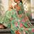 dark olive Georgette tropical print ready to wear saree
