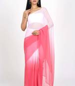 ready to wear gajari georgette shading print saree