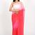 pink georgette shading print ready to wear saree