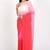 pink georgette shading print ready to wear saree