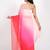 pink georgette shading print ready to wear saree