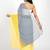 yellow georgette shading print ready to wear saree