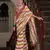 Maslin leheriya print cotton saree with multicolored cotton tussle at pallu for women in wear for traditional or party