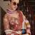 Maslin leheriya print cotton saree with multicolored cotton tussle at pallu for women in wear for traditional or party