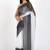 light black Georgette shading print ready to wear saree