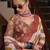 Maslin leheriya print cotton saree with multicolored cotton tussle at pallu for women in wear for traditional or party