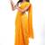Yellow Kota chex fabric leheriya print saree