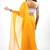 Yellow Kota chex fabric leheriya print saree