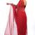 Red Kota chex fabric leheriya print saree
