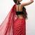 Red Kota chex fabric leheriya print saree