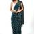 green Kota chex fabric leheriya print saree