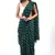 green Kota chex fabric leheriya print saree