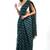 green Kota chex fabric leheriya print saree