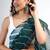 green Kota chex fabric leheriya print saree