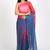 gajari organza shading print ready to wear saree