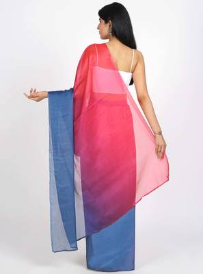 ready to wear gajari organza shading print saree 3