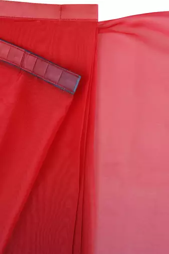 ready to wear gajari organza shading print saree