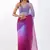 wine Organza dual color shading print saree