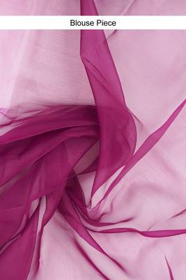 wine Organza dual color shading print saree 5