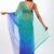Sea green Organza dual color shading print saree