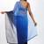 Blue and black Organza shading print saree
