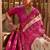 Cream Banarasi silk blend Contrast Copper Zari Weaving Saree 