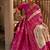 Cream Banarasi silk blend Contrast Copper Zari Weaving Saree 