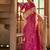 Cream Banarasi silk blend Contrast Copper Zari Weaving Saree 